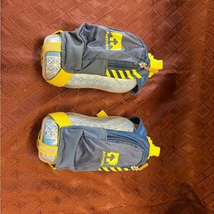 Nathan Blue & Yellow Handheld Running Bottle with Pocket